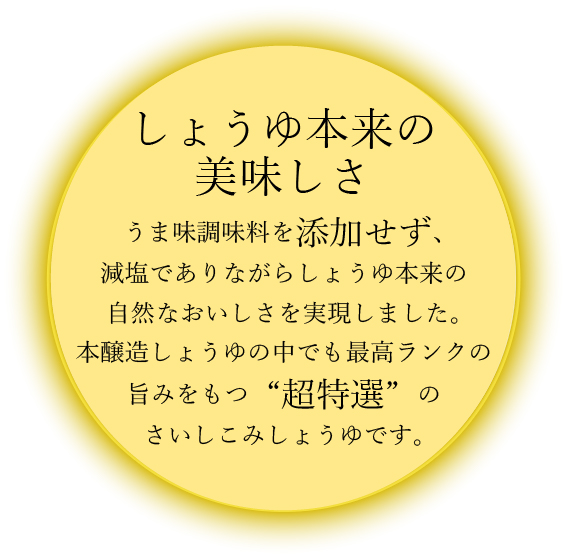 醤油本来の美味しさ