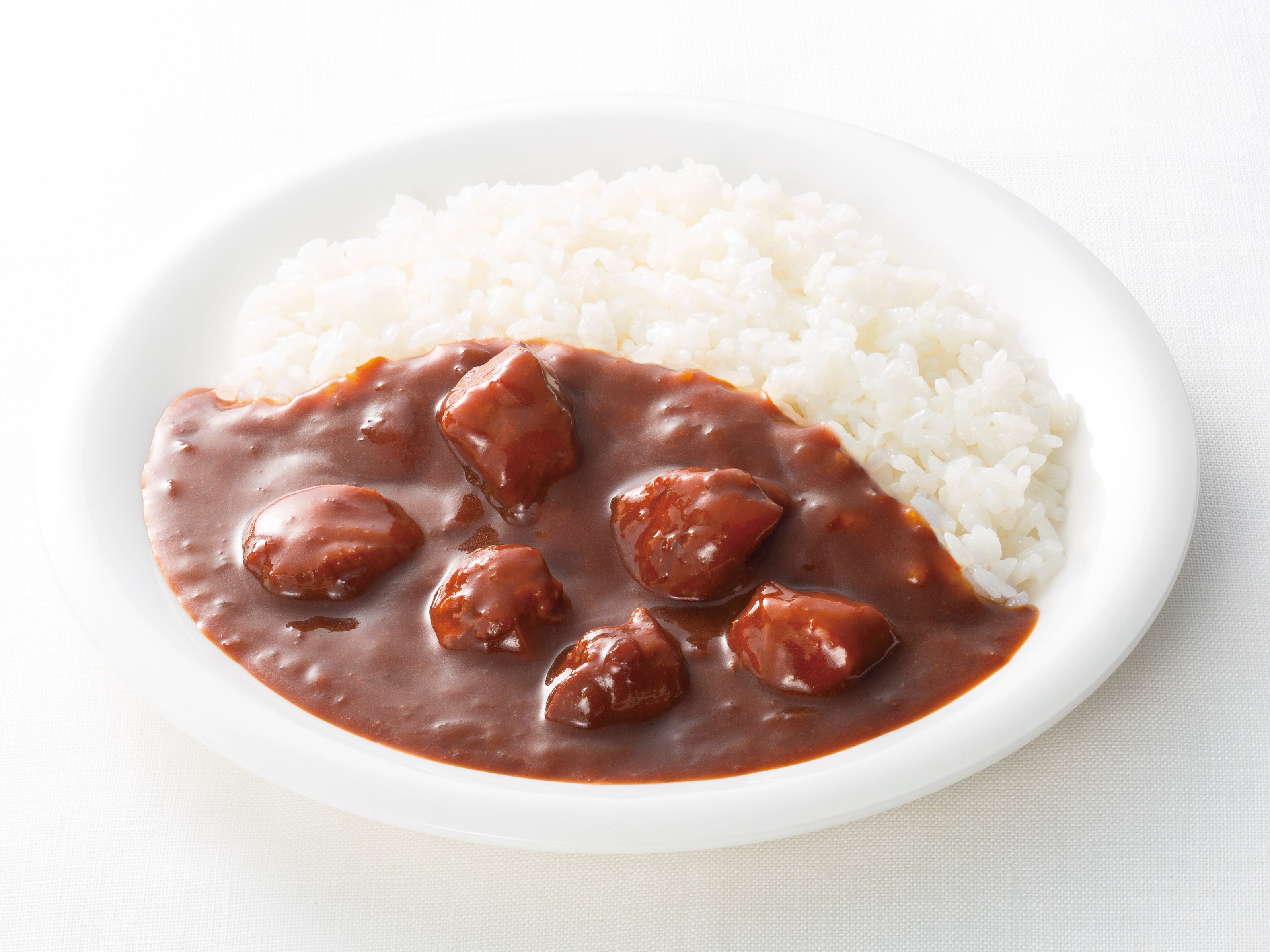 高たんぱく質チキンカレー　盛り付け例