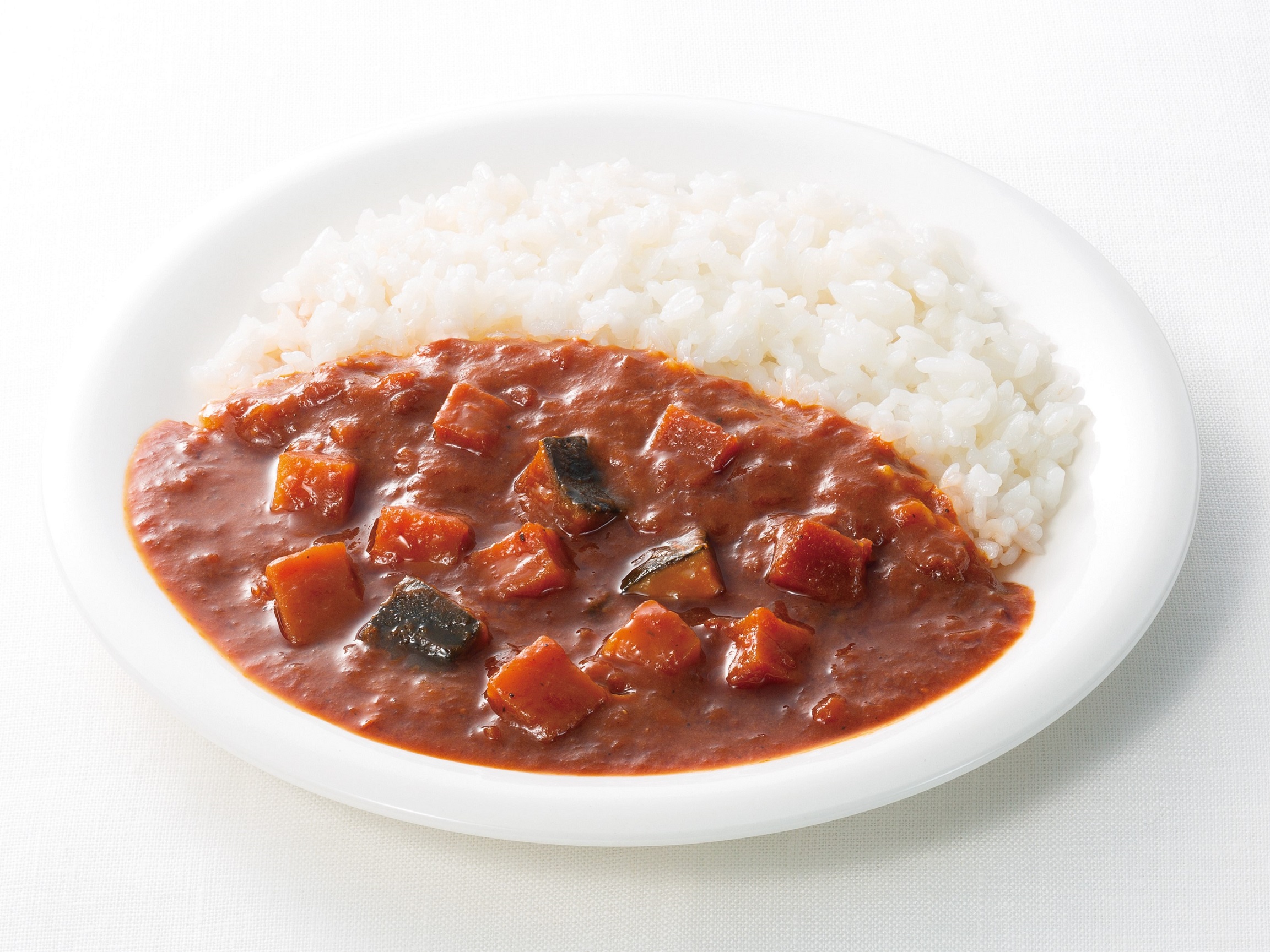 高たんぱく質野菜カレー　盛り付け例