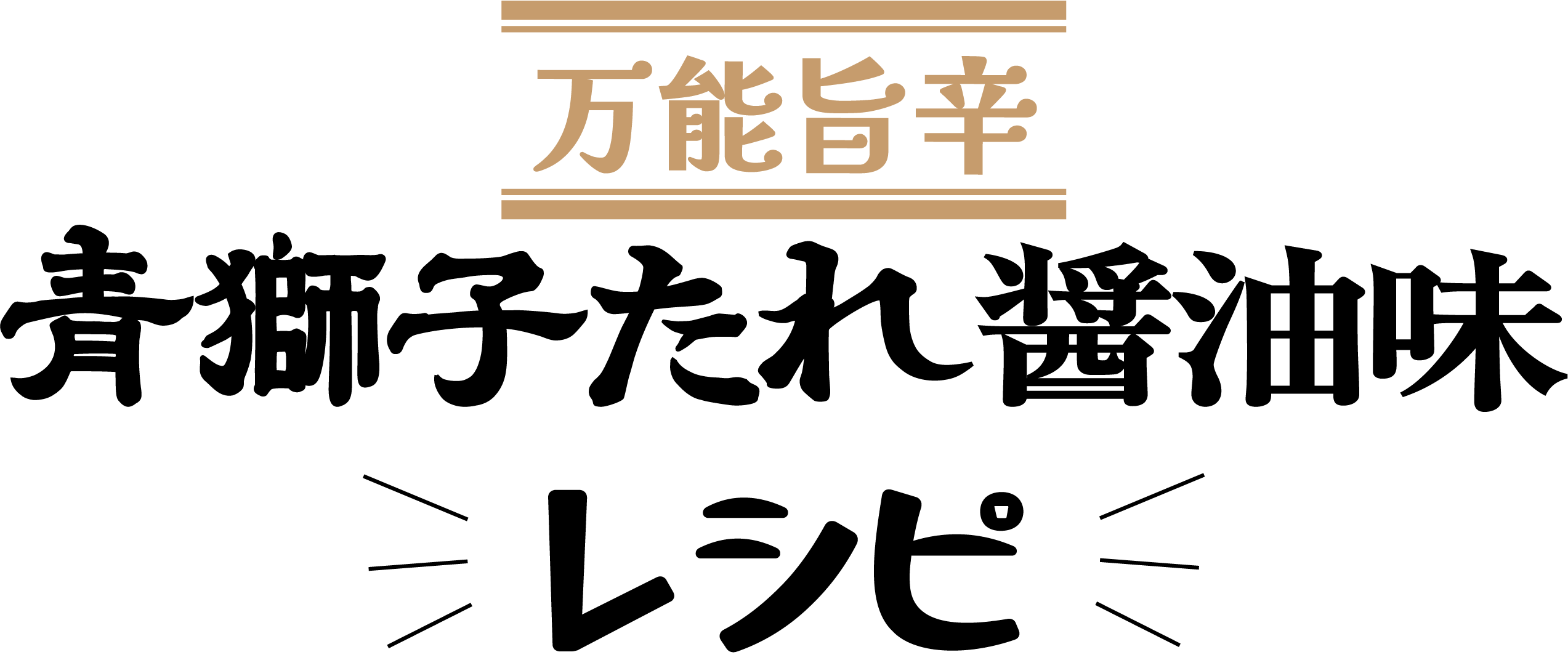 青獅子たれ味噌味レシピタイトル