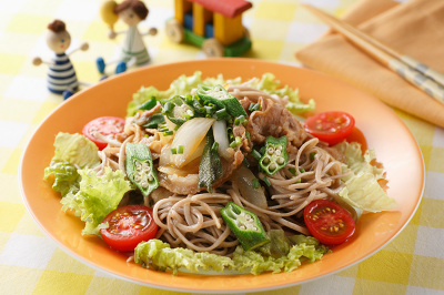 焼きそば風お手軽ぶっかけ麺出来上がり図