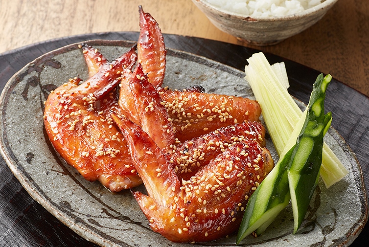 とり手羽のグリル焼肉のたれ風味出来上がり図