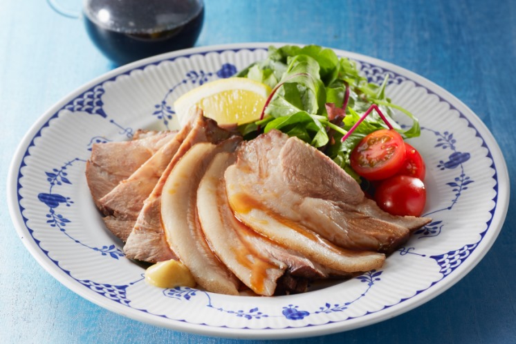 豚肉の紅茶煮　さくら醤油ソース漬け出来上がり図